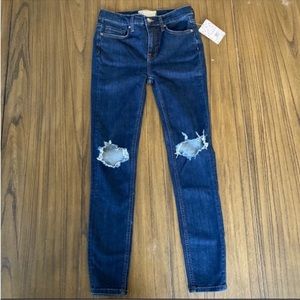 Free People Blue Skinny Jeans